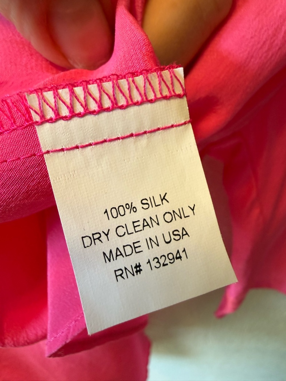 REVOLVE Amanda Uprichard 100% Silk Hot Pink Blouse XS Airy Spring Resort Top USA - Picture 6 of 6